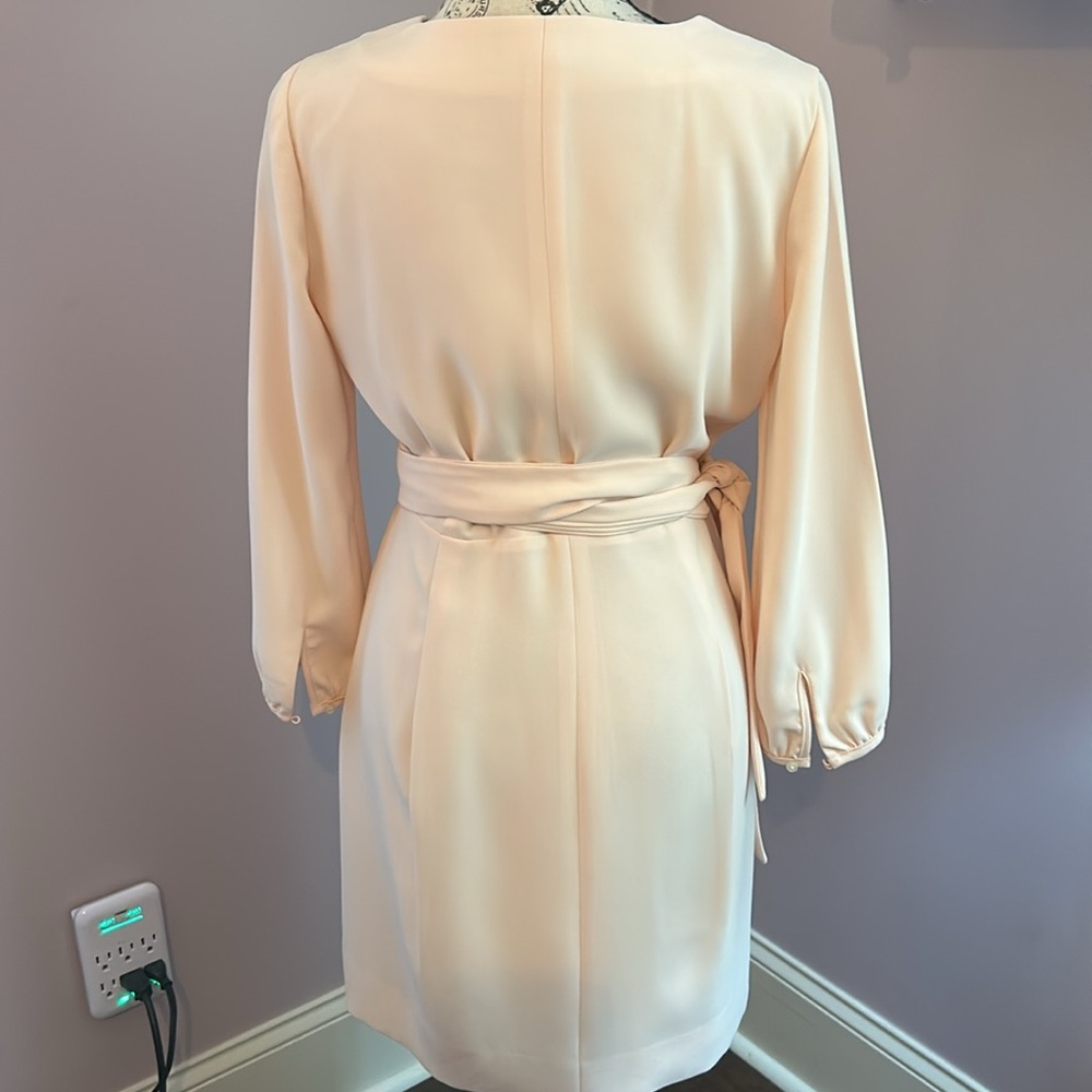 J. Crew Pink Wrap Tie Front Sheath Dress - Picture 6 of 7